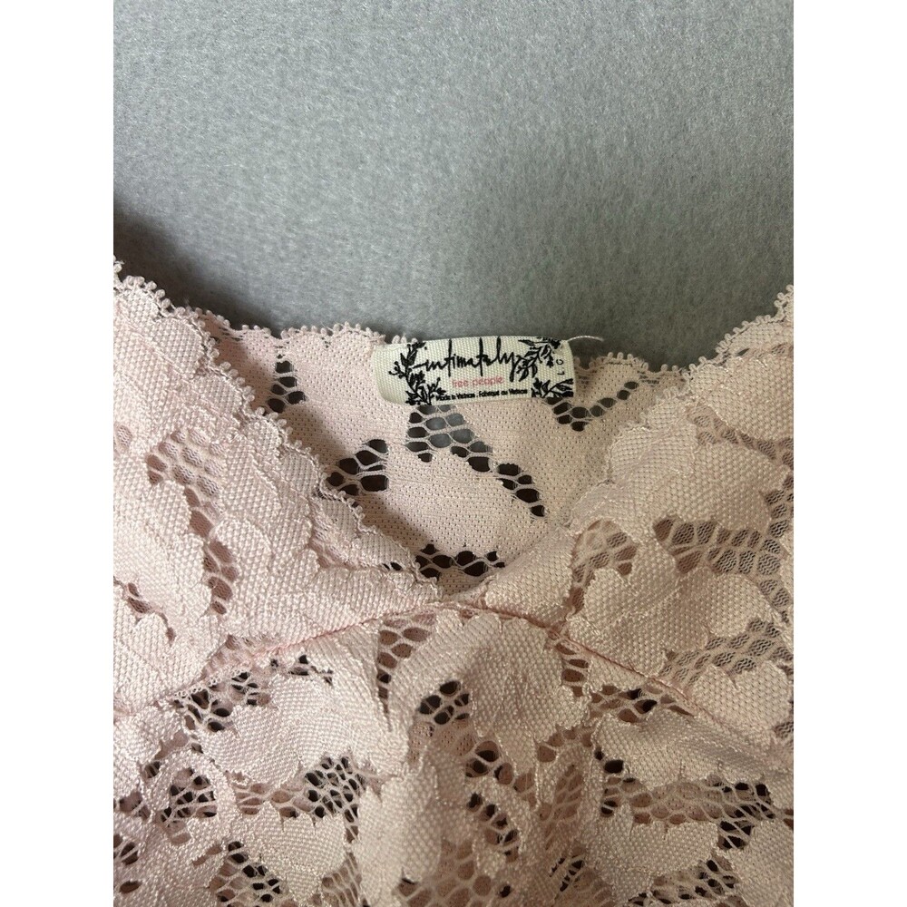 Intimately Free People‎ Pink Lace Cami Cropped Bralette Coquette Sz L - Picture 6 of 8